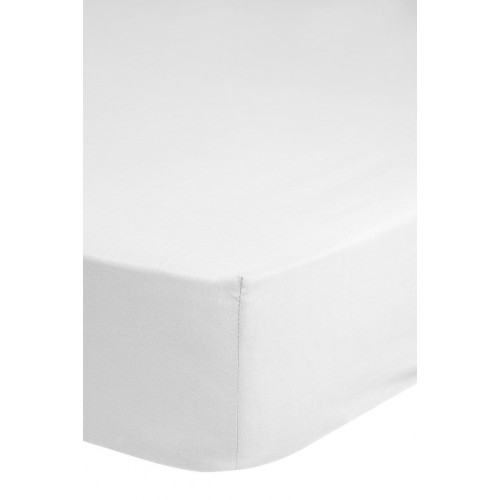 Jersey Fitted Sheet Good Morning - White