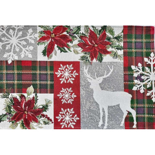 Placemat  X-MAS LODGE Red