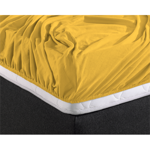 Faconlagen Double Jersey 220 gr. Yellow fra MyTrendyHome.dk