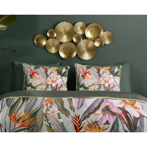Bomuldssatin sengetøj Modena med eksotiske blomster fra MyTrendyHome.dk