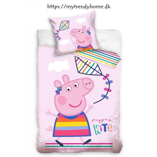 Junior sengetøj Gurli Gris  Pink med Peppa Gris fra MyTrendyHome. dk