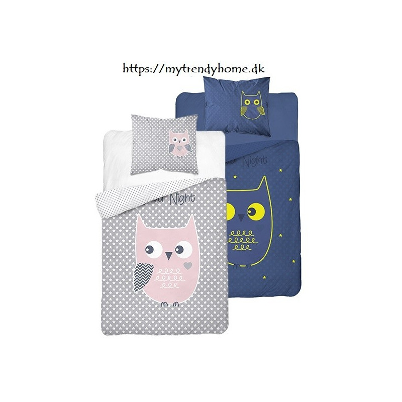 Selvlysende sengetøj Owl Good Night fra MytrendyHome.dk