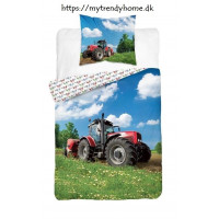 Glow-in-the-dark bedding Tractor Red