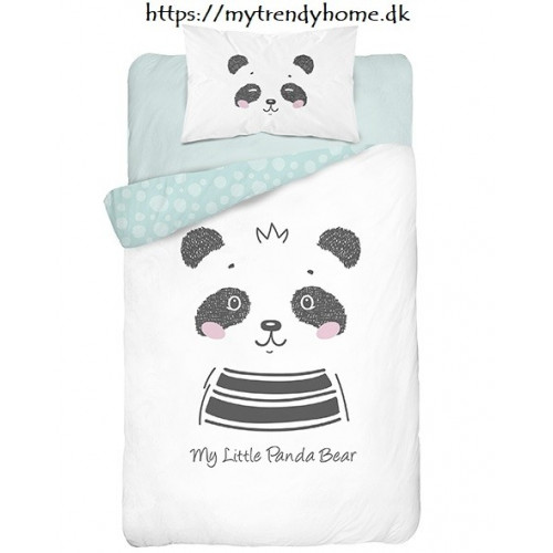 Dobbeltsidet Bambus sengetøj Panda Bear, Mint fra MyTrendyHome. dk