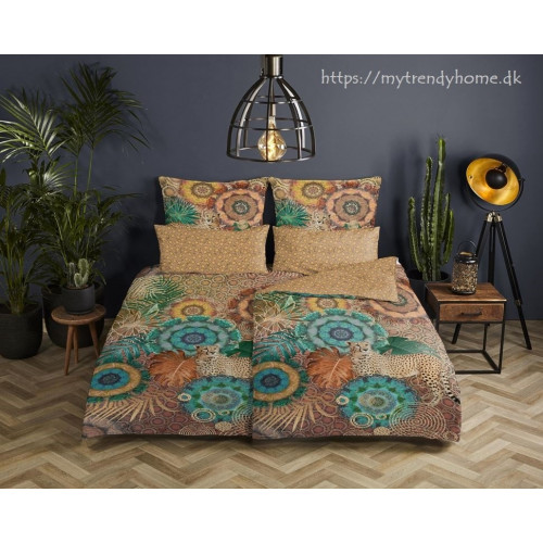 Bomuldssatin sengetøj Zenta med mandala ornament fra MytrendyHome.dk