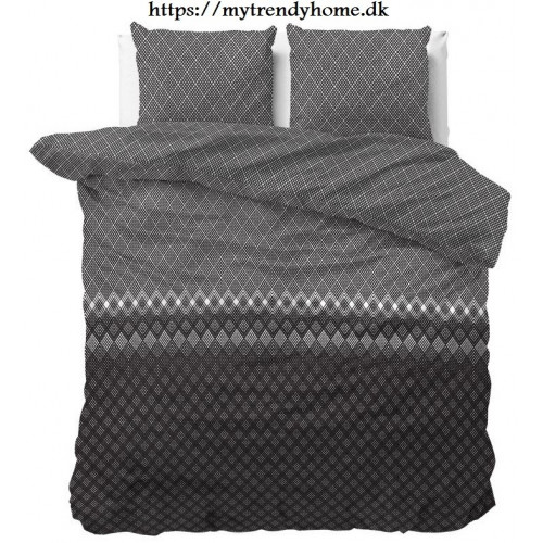 Billigt sengetøj Cheng Anthracite i bomuld blend fra  MyTrendyHome.dk