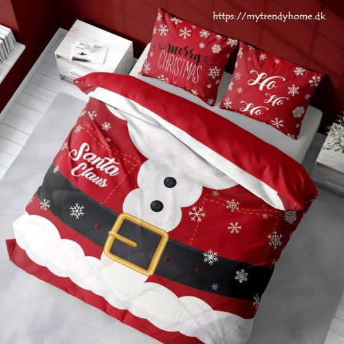  Julesengesæt Santa Claus med julemotiv i ren bomuld fra MyTrendyHome