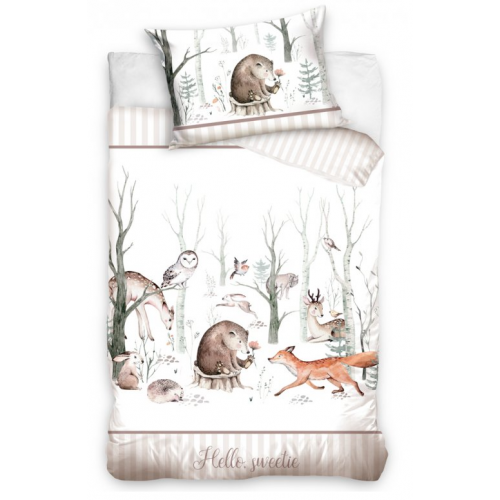Junior sengetøj Hello med sød skovens dyr fra MyTrendyHome. dk