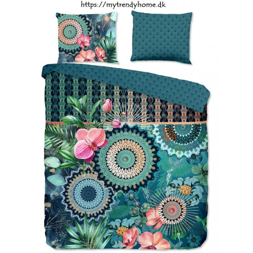 Bomuldssatin sengetøj Valdes med mandala ornament fra MytrendyHome.dk