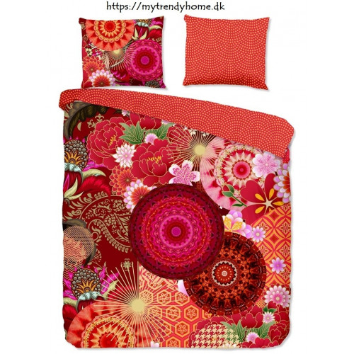 Bomuldssatin sengetøj Yuki med mandala ornament fra MytrendyHome.dk
