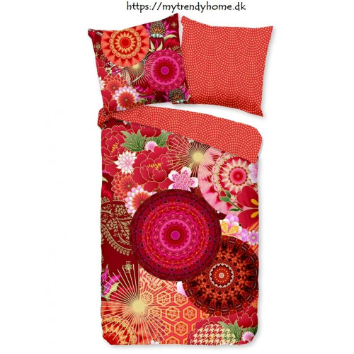Bomuldssatin sengetøj Yuki med mandala ornament fra MytrendyHome.dk