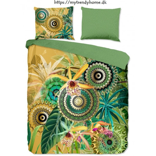 Bomuldssatin sengetøj Yissa med mandala ornament fra MytrendyHome.dk