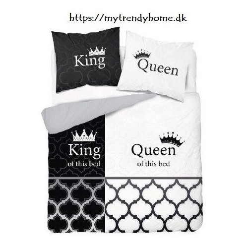 Sengesæt King & Queen, Black & White fra MyTrendyHome.dk