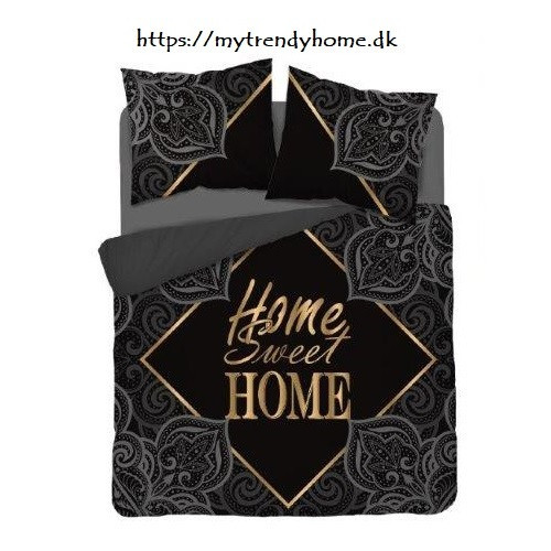Sengesæt Sweet Home, Black/Gold fra MyTrendyHome.dk