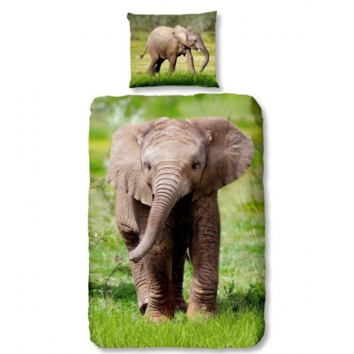 Børnesengetøj Lille Elefant med elefanten i 100% bomuld fra MyTrendyHome