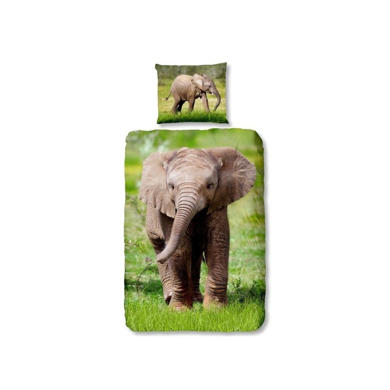 Børnesengetøj Lille Elefant med elefanten i 100% bomuld fra MyTrendyHome