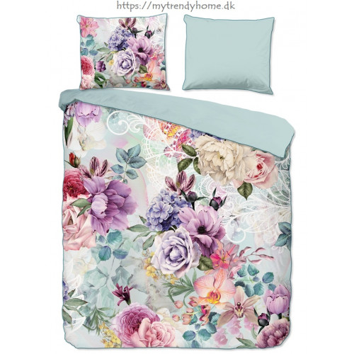 Bomuldssatin sengetøj Anamin med eksotiske blomster - MyTrendyHome.dk