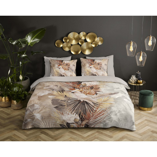 Bomuldssatin sengetøj Pippa med eksotiske blomster - MyTrendyHome.dk
