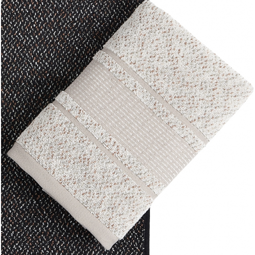 Bomuldshåndklæde Matrix melange mønstret fra MyTrendyHome.dk