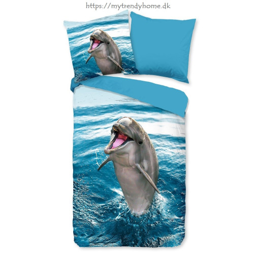 Børnesengetøj Dolphin Jump med smukke Delfin på fra MyTrendyHome.dk