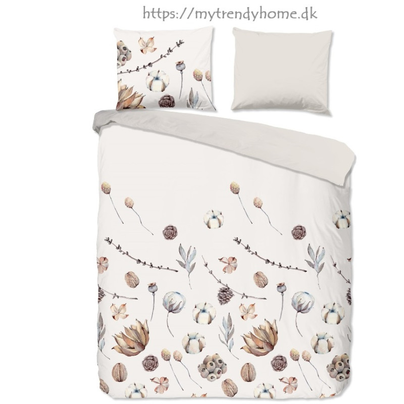 Flonel sengesæt Mirre med blomster i 100% bomuld fra MyTrendyHome.dk