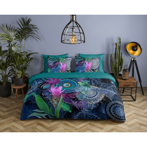 Bomuldssatin sengetøj Zehra med mandala ornament fra MytrendyHome.dk
