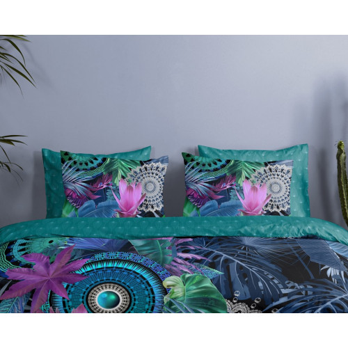 Bomuldssatin sengetøj Zehra med mandala ornament fra MytrendyHome.dk