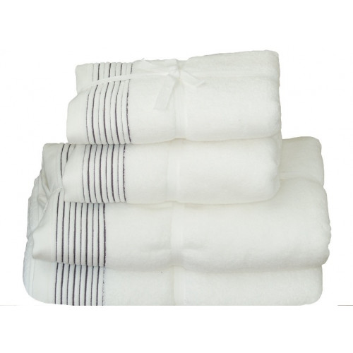 Portugisisk Håndklæde Juliet hvid i luxus kvalitet fra MyTrendyHome.dk