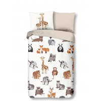 Junior bedding Zoo with panda, tiger, wolf, giraffe from MyTrendyHome