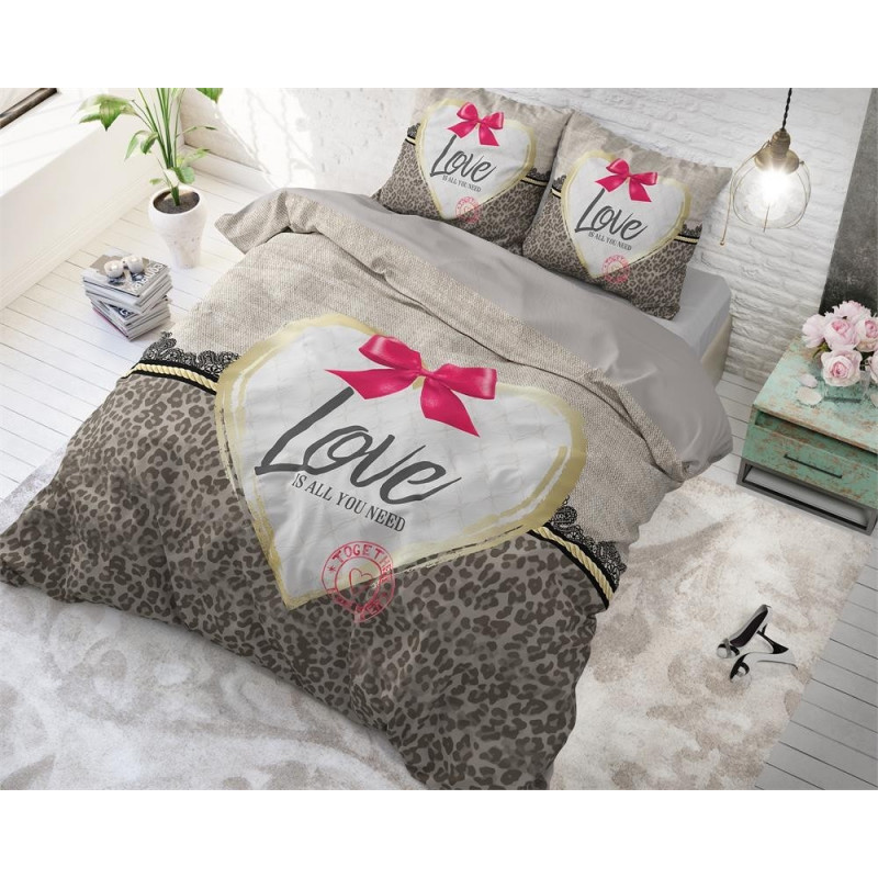 Bedlinen Wild Love 3 Taupe