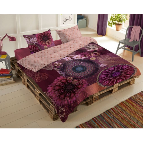 Bomuldssatin sengetøj Aluna med mandala ornament fra MyTrendyHome.dk