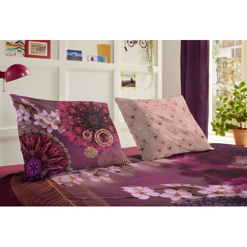 Bomuldssatin sengetøj Aluna med mandala ornament fra MyTrendyHome.dk
